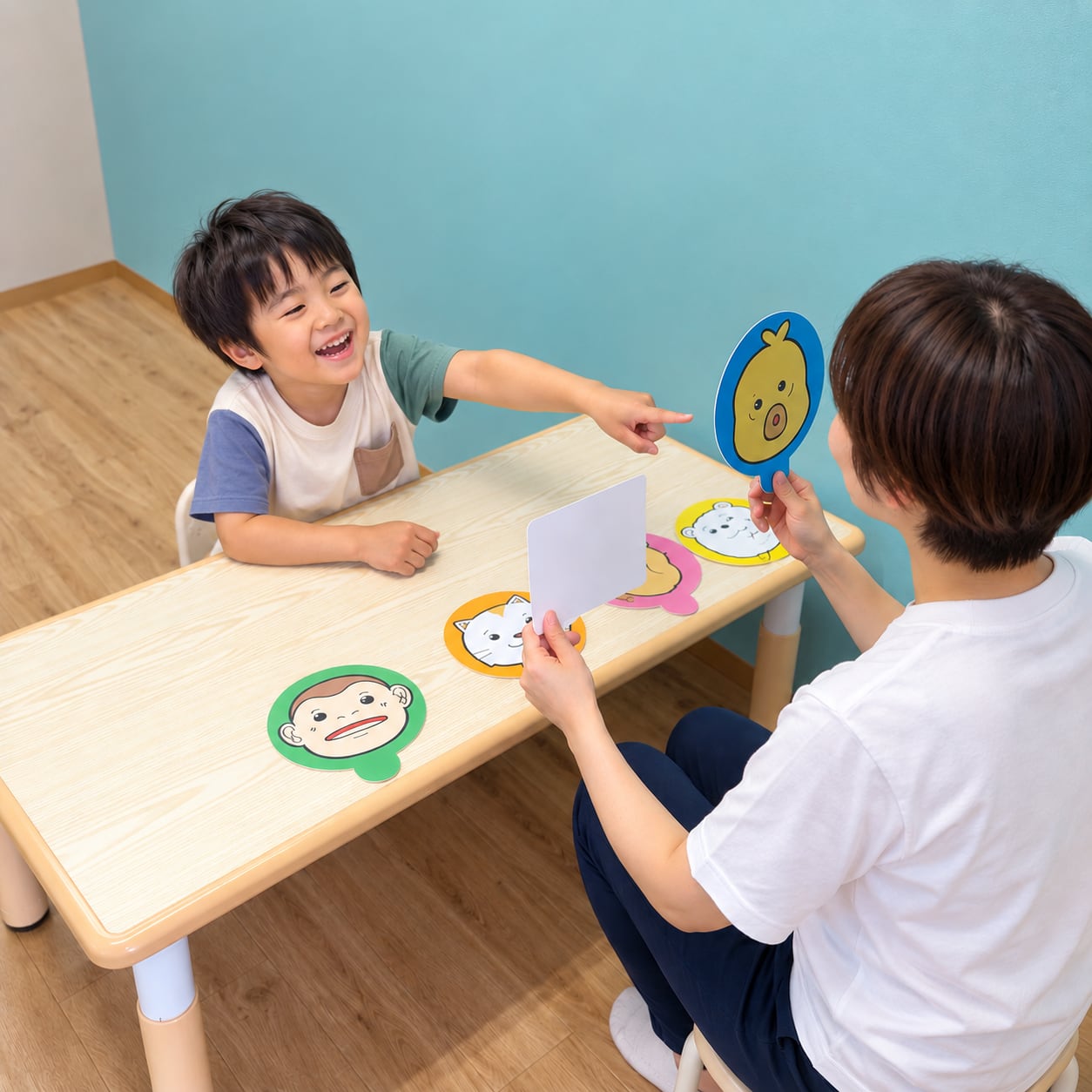 ことば・コミュニケーションの療育の様子