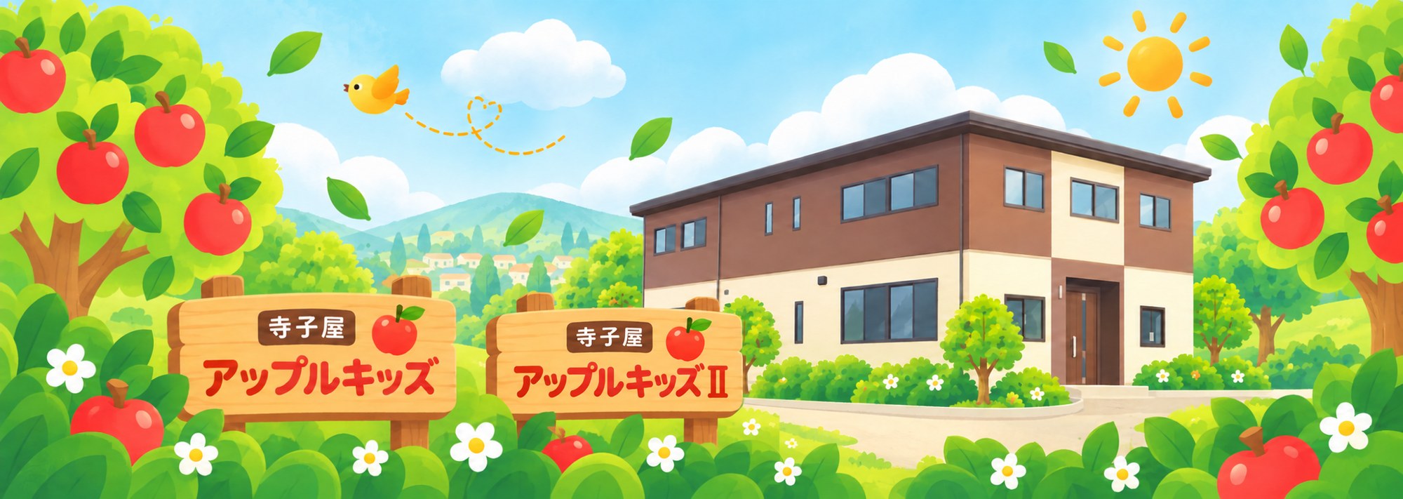 寺子屋アップルキッズ・アップルキッズⅡの外観イラスト